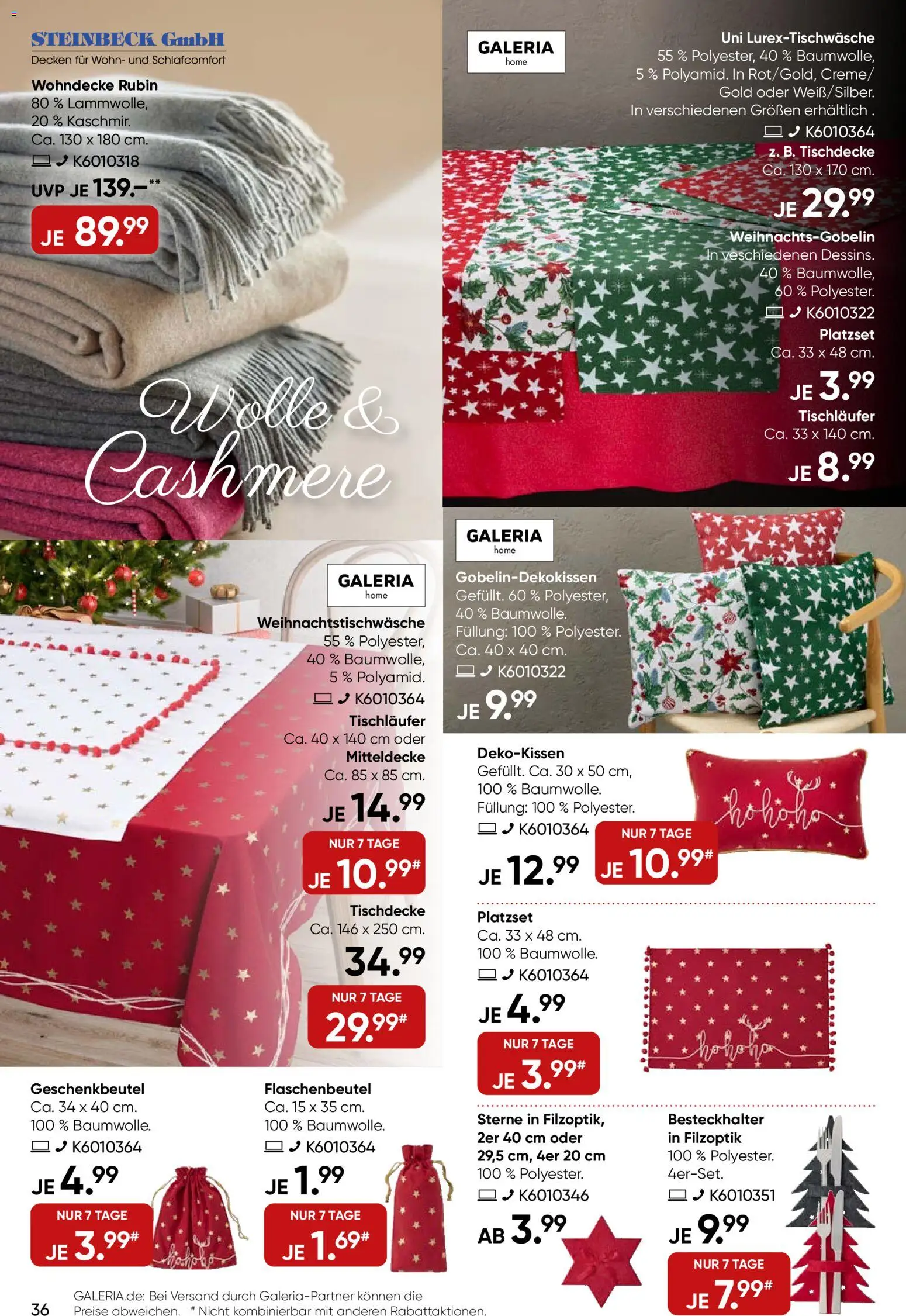 Galeria Karstadt Kaufhof Prospekt 	 - Seite 36 - gültig ab 03.12.2025