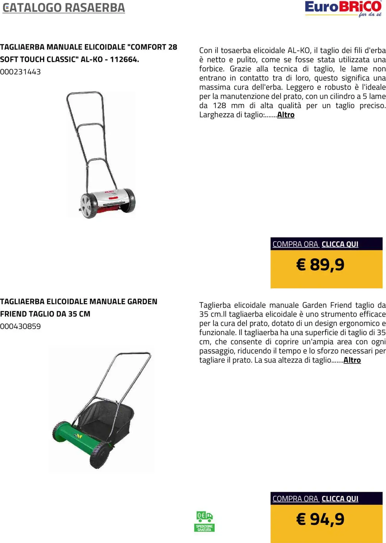 Eurobrico Rasaerba catalogo - pagina 46 - valido dal 23/07/2025