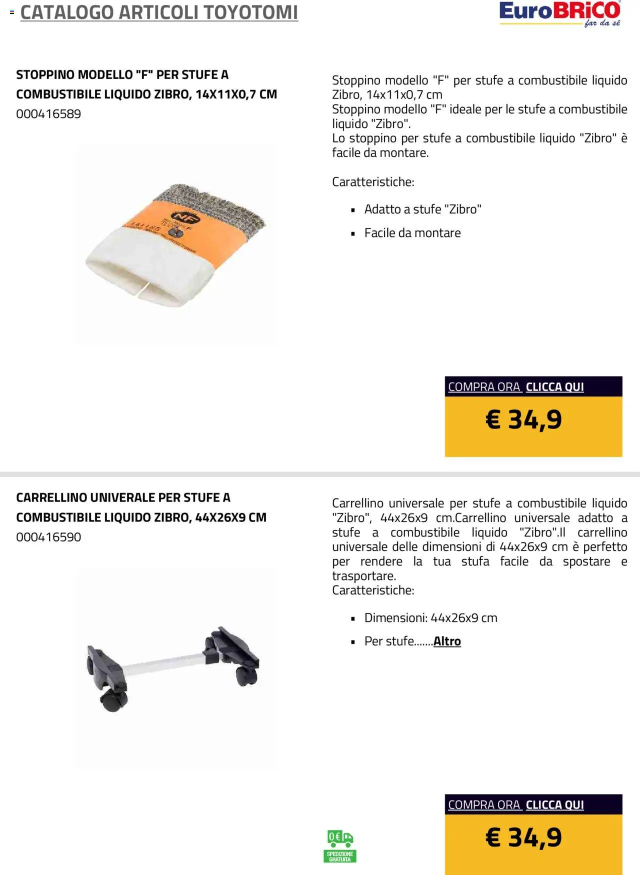 Eurobrico Articoli Toyotomi catalogo - pagina 12 - valido dal 23/07/2025