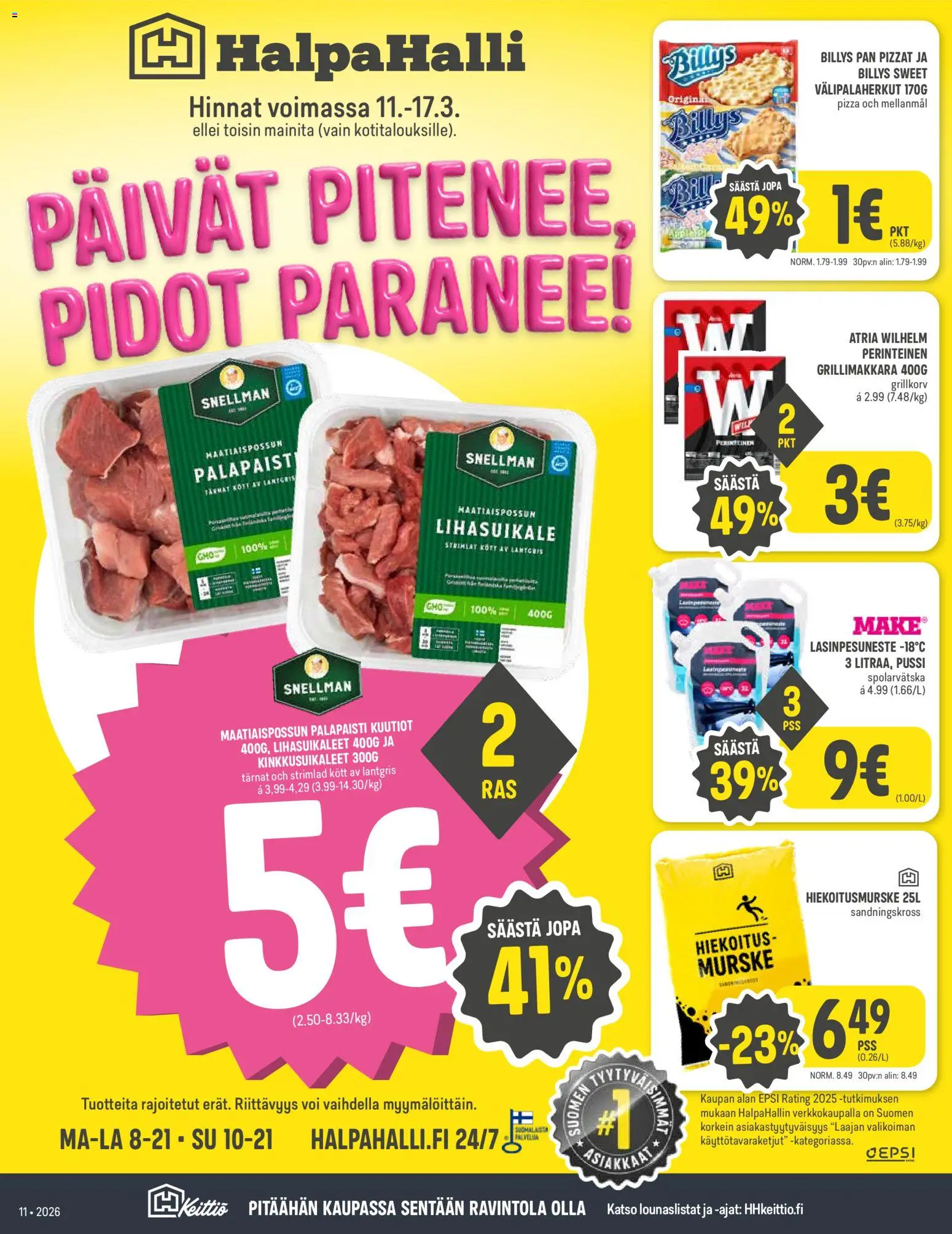 Halpa Halli tarjoukset - sivu 1- voimassa alkaen 11/03/2026