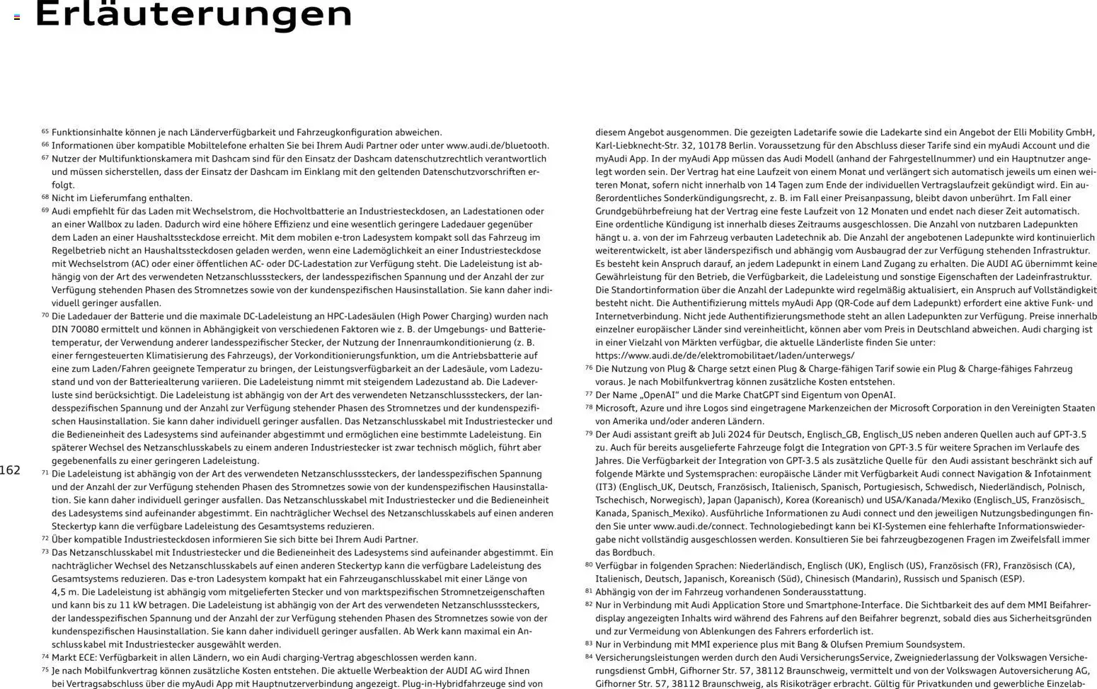 Audi Prospekt 	 - Seite 162 - gültig ab 28.10.2025