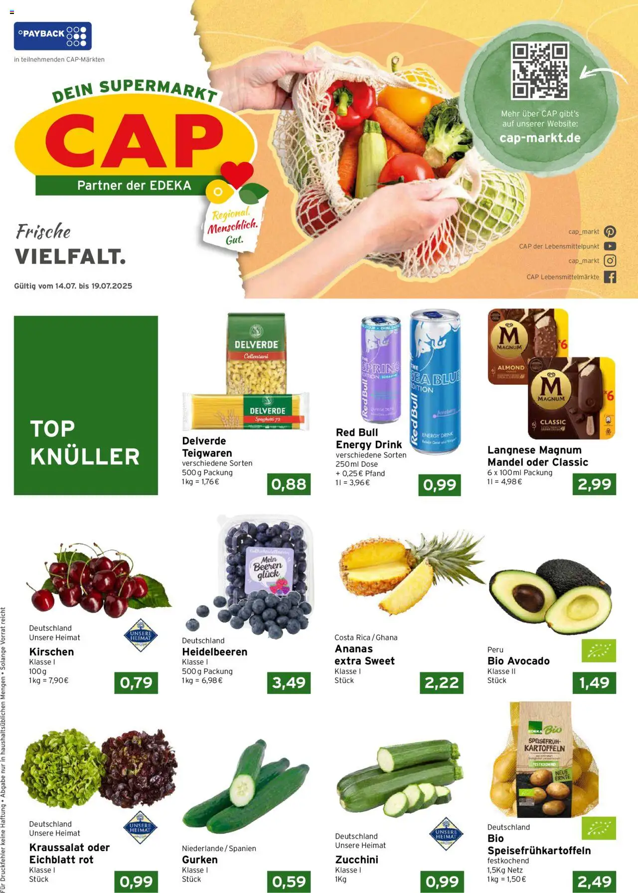 CAP Markt Prospekt - Seite 1 - gültig ab 14.07.2025