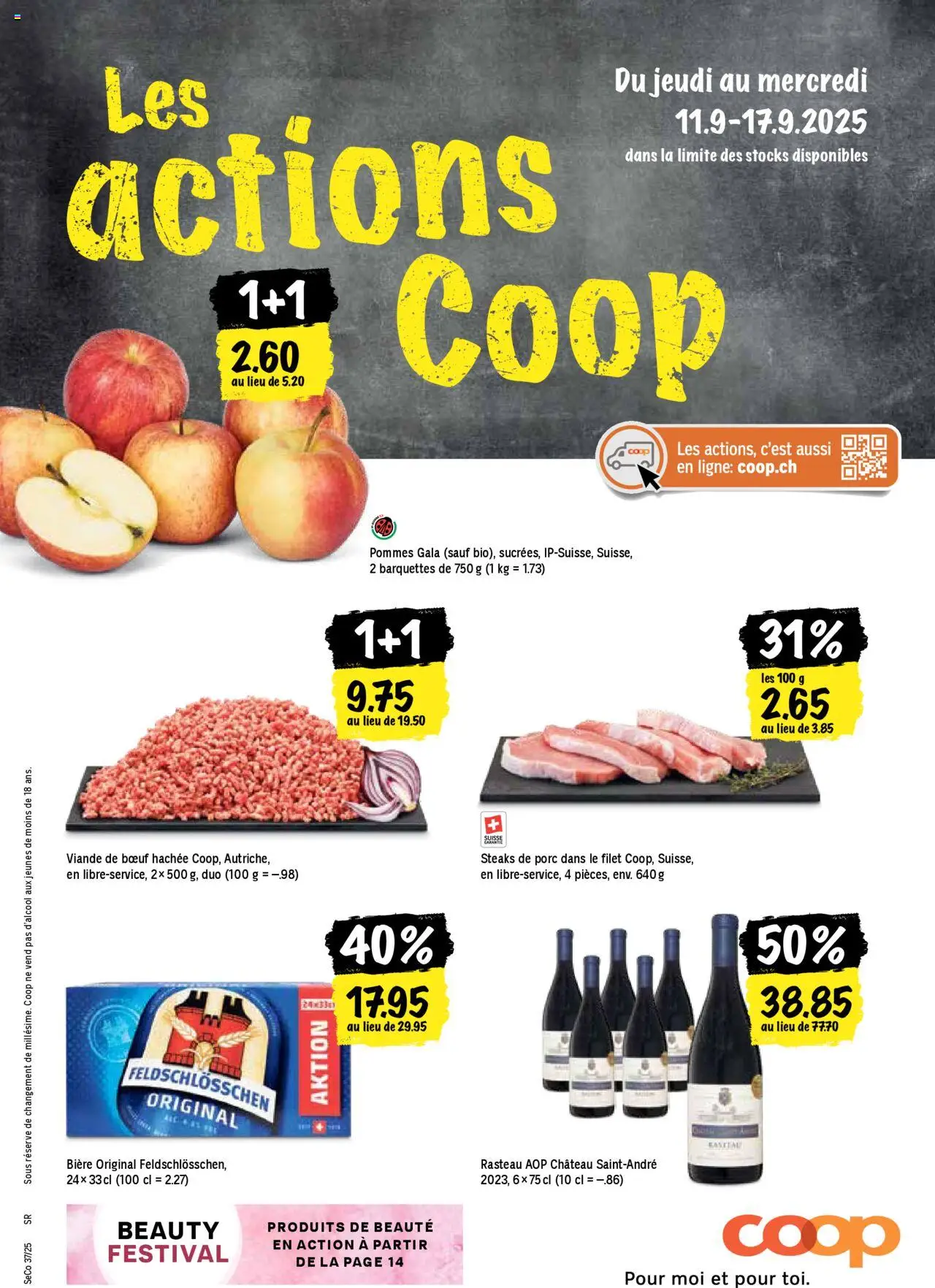 Coop - Les actions de la semaine - Seite 1- gültig ab 11.09.2025