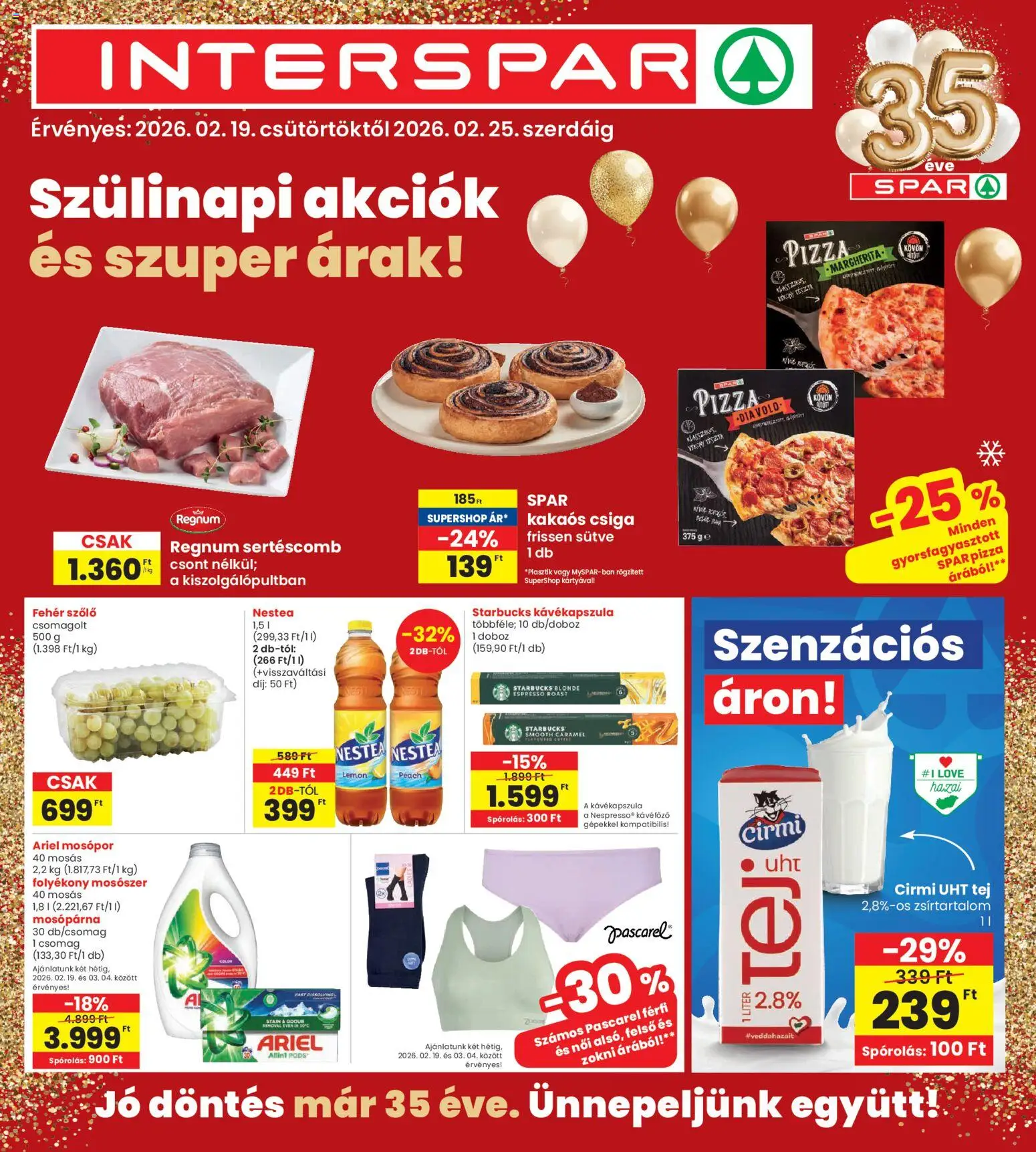 Interspar Akciós újság - 1oldal - érvényes 2026.02.19.-tól