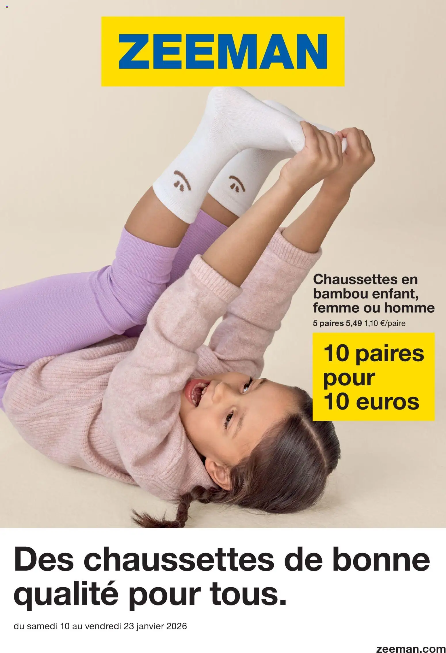 Zeeman catalogue Hiver - page 1 - valable à partir du 10/01/2026