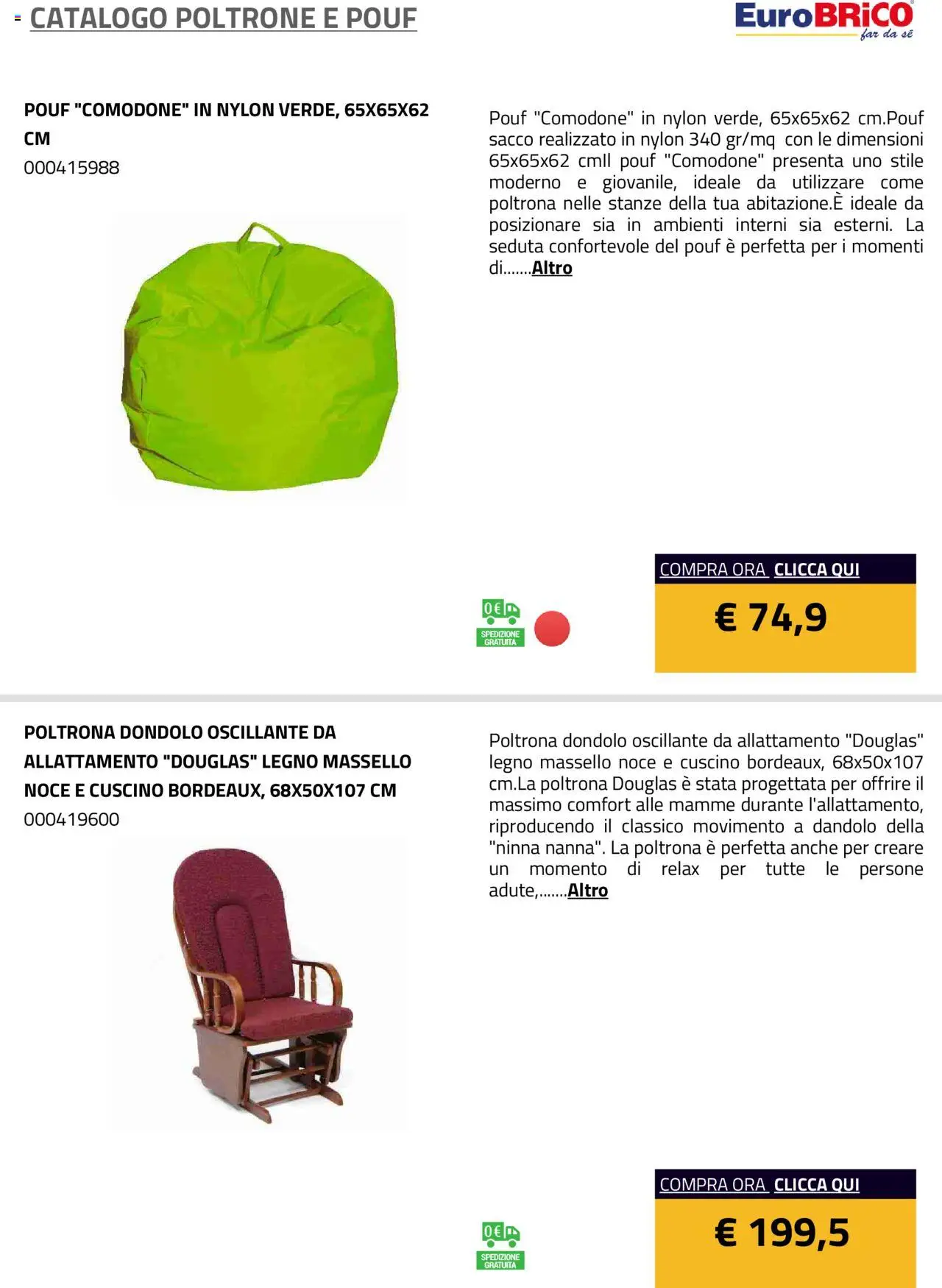 Eurobrico Poltrone e Pouf catalogo - pagina 40 - valido dal 23/07/2025