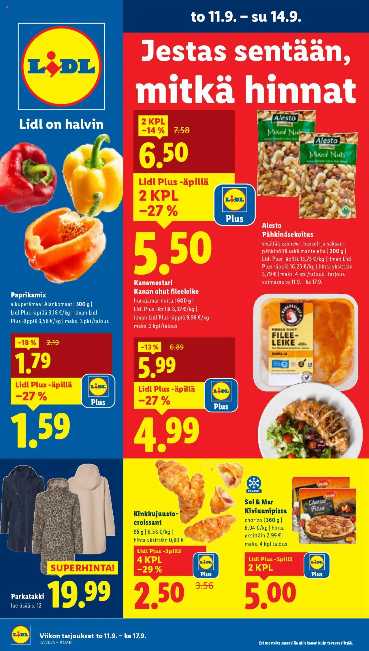 Lidl tarjoukset - sivu 1- voimassa alkaen 11/09/2025