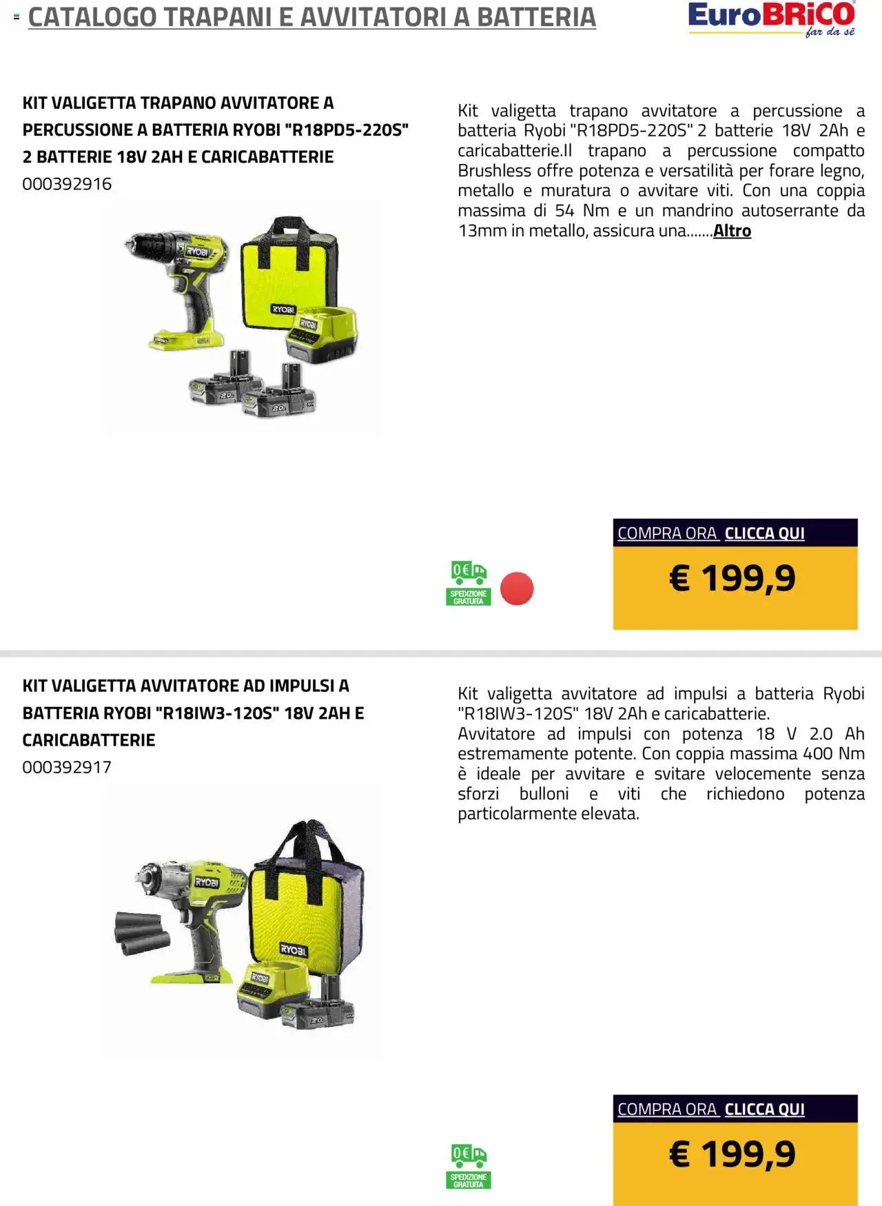 Eurobrico Trapani e Avvitatori a Batteria catalogo - pagina 8 - valido dal 23/07/2025