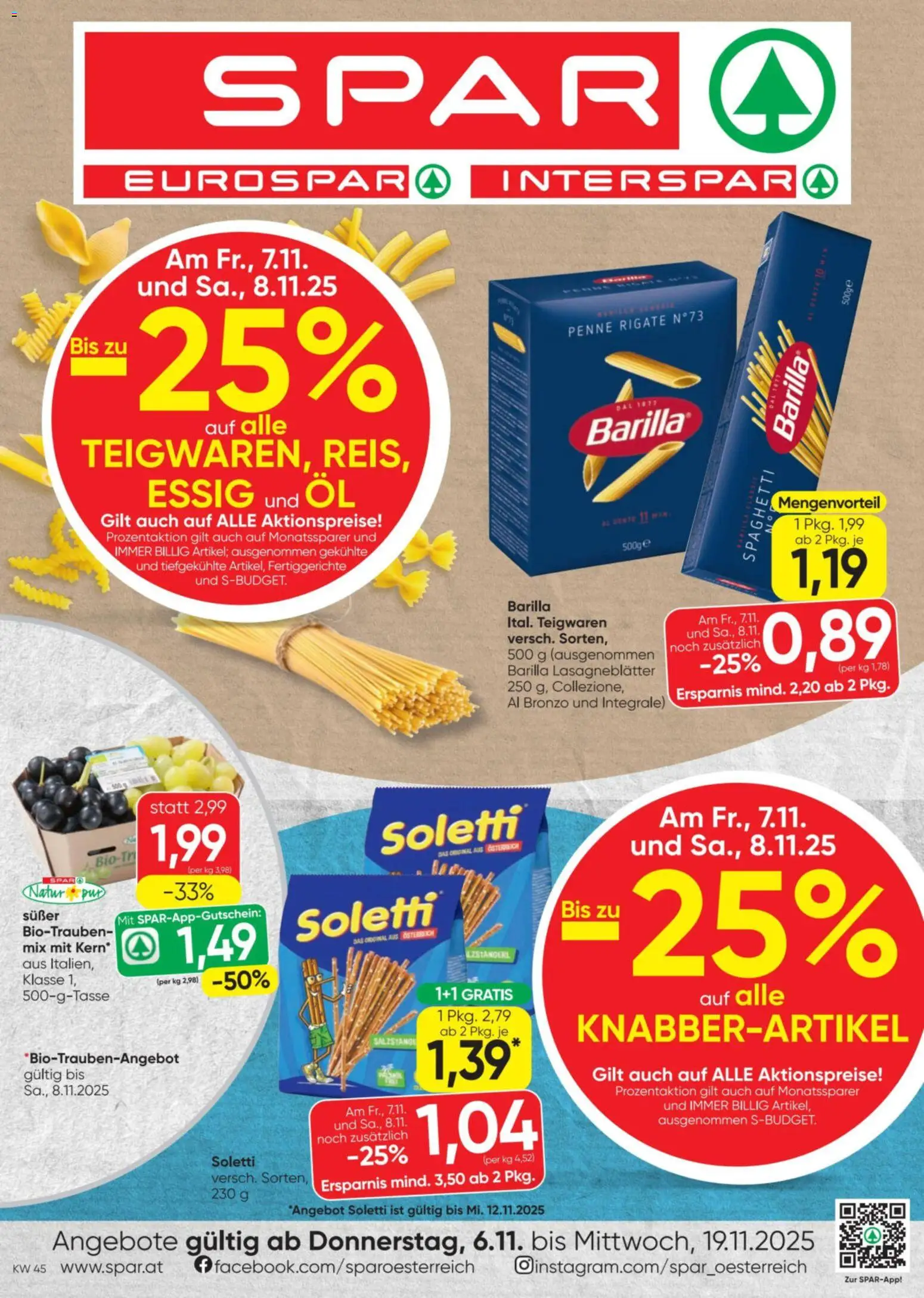 Spar Flugblatt - Seite 1- gültig ab 06.11.2025