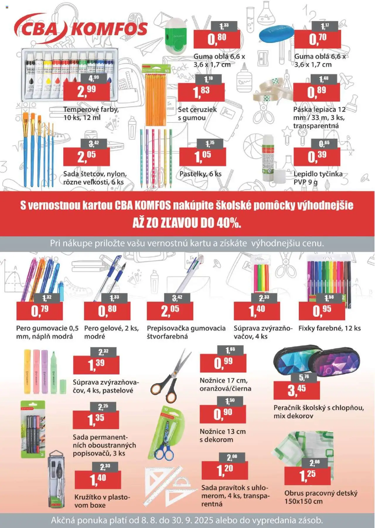 CBA Komfos odmeňujeme za vernosť - strana 1- platný od 08.08.2025
