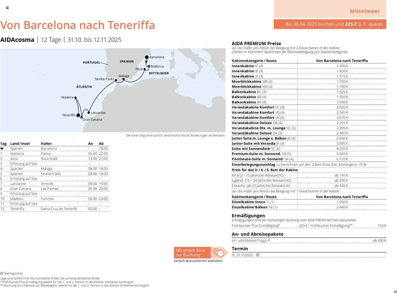 Aida Prospekt Winter 2025/26 - Seite 41 - gültig ab 01.10.2025