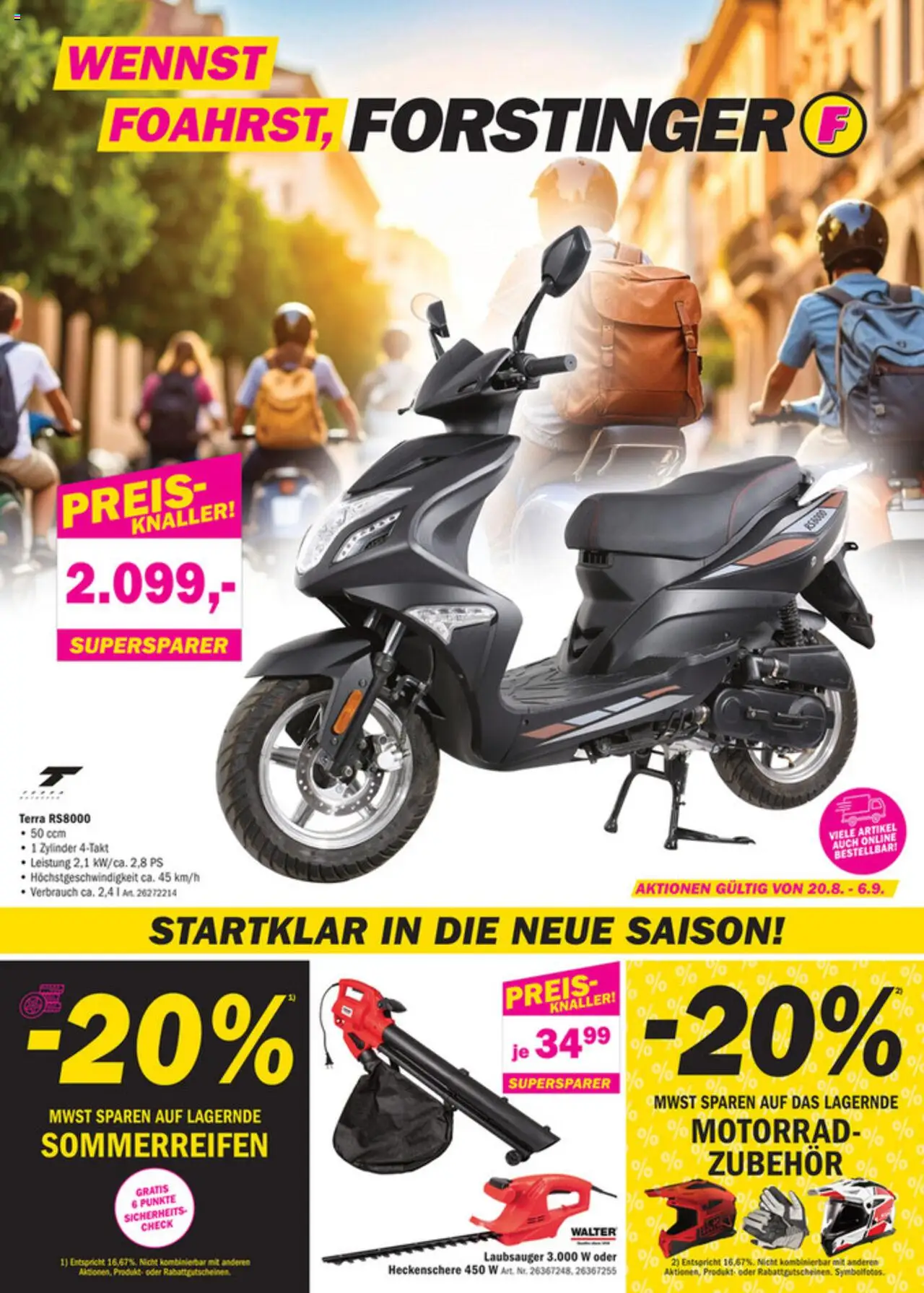 Forstinger Flugblatt - Seite 1- gültig ab 20.08.2025