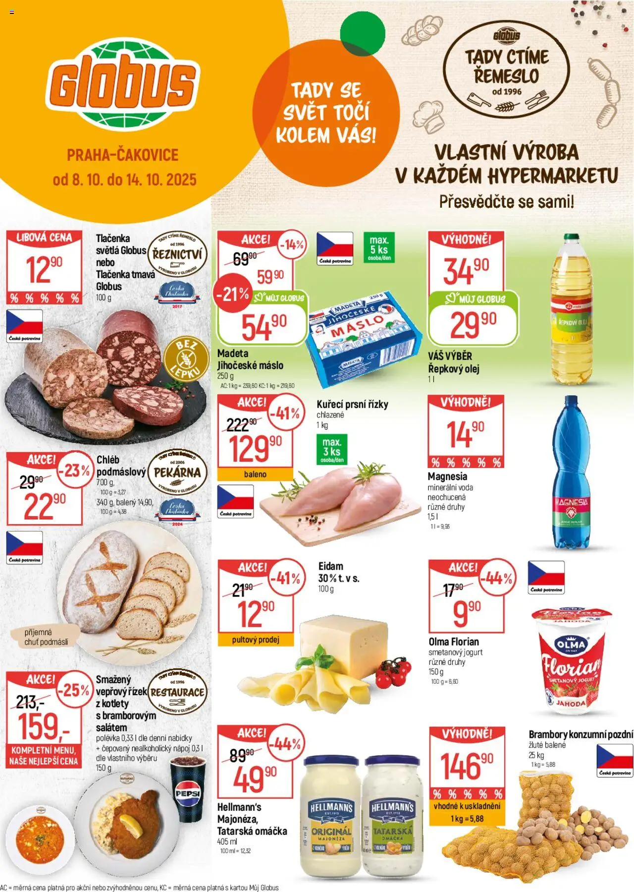 Globus leták - strana 1- platný od 08.10.2025