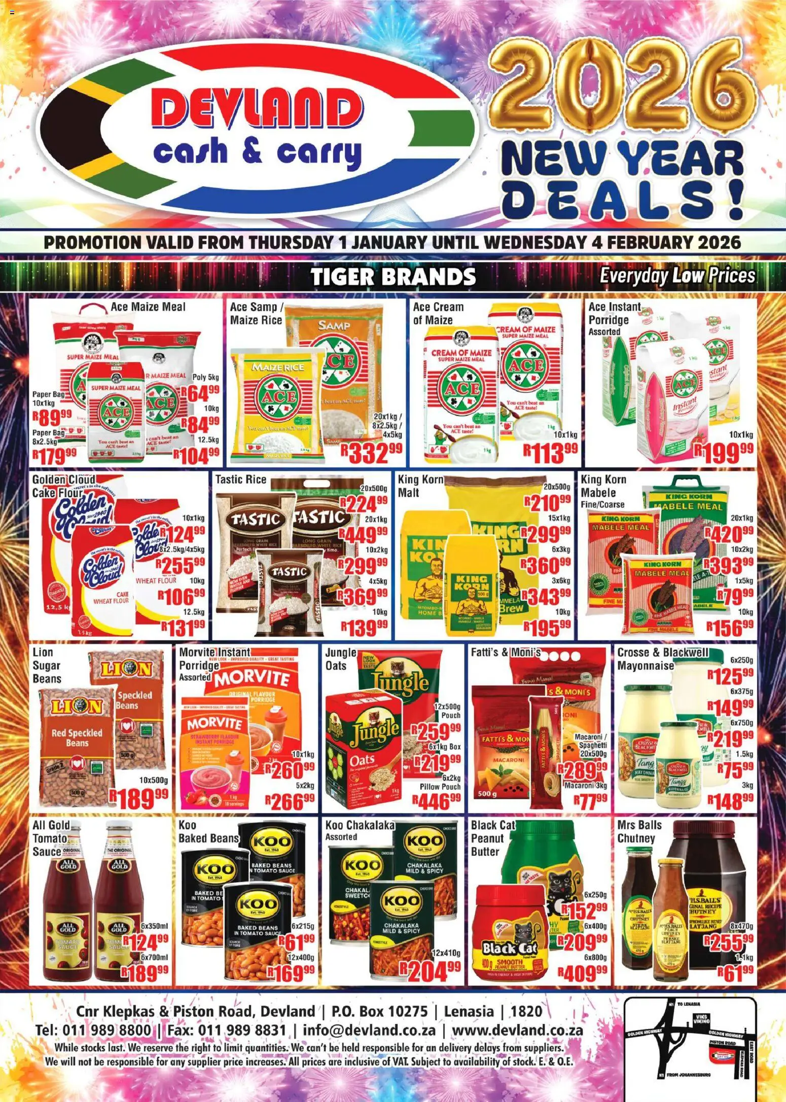Devland Monthly Specials - page 1- valid from 01/01/2026