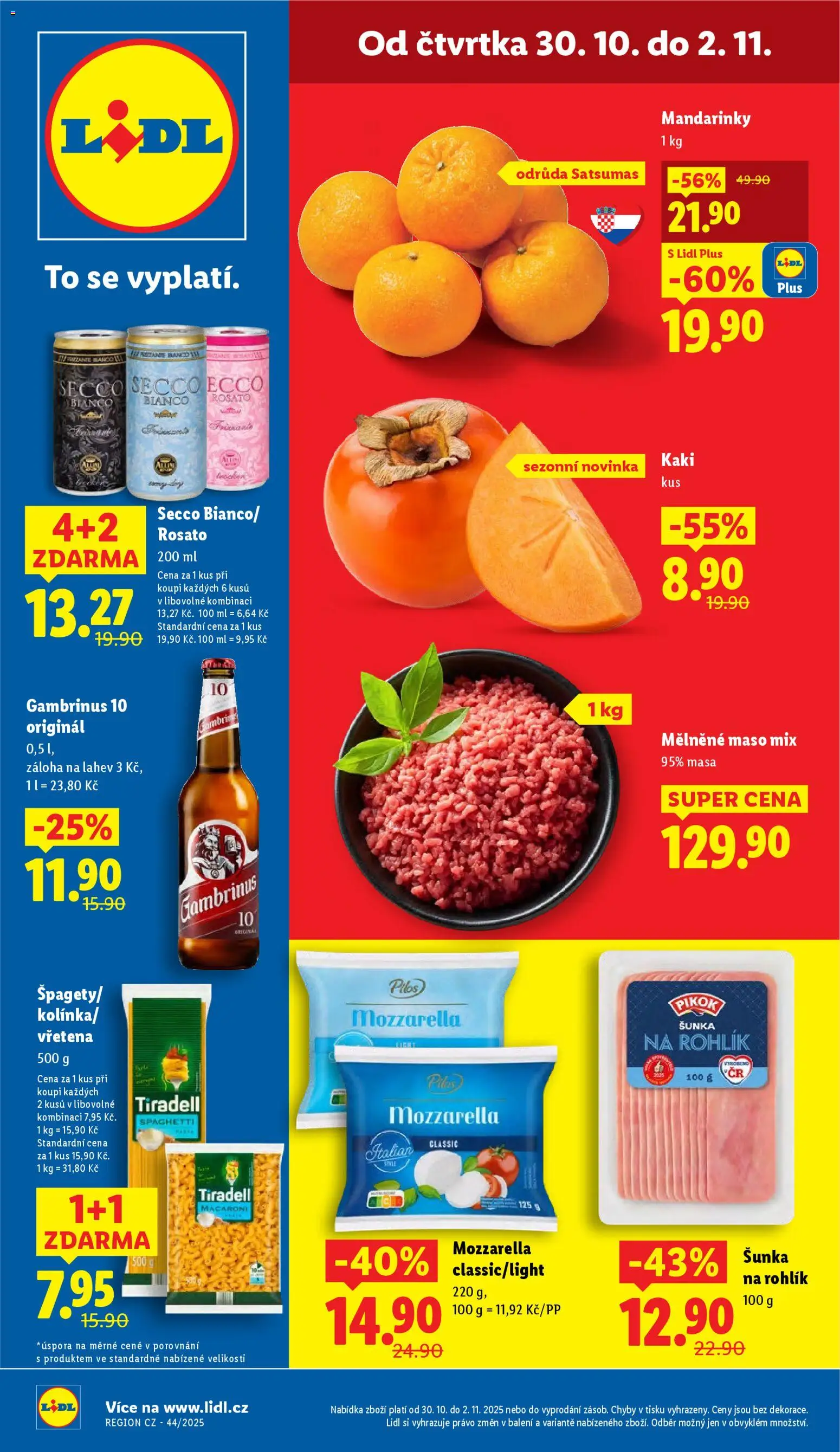 Lidl leták - strana 1- platný od 30.10.2025