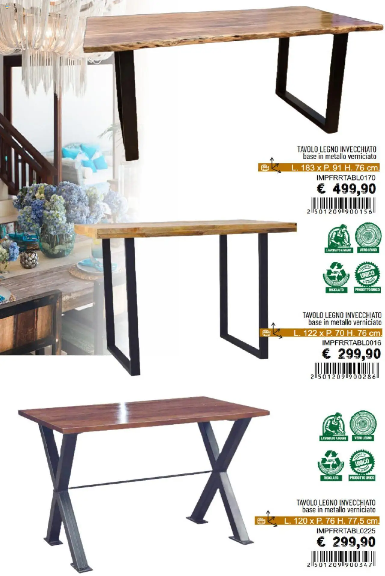 Catalogo - Mobili Etnici in Vero Legno La Prealpina	 - pagina 5 - valido dal 27/09/2024