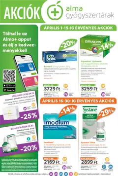 Előnézet Alma Gyógyszertárak akciós újság érvényes 2026.04.01.-tól
