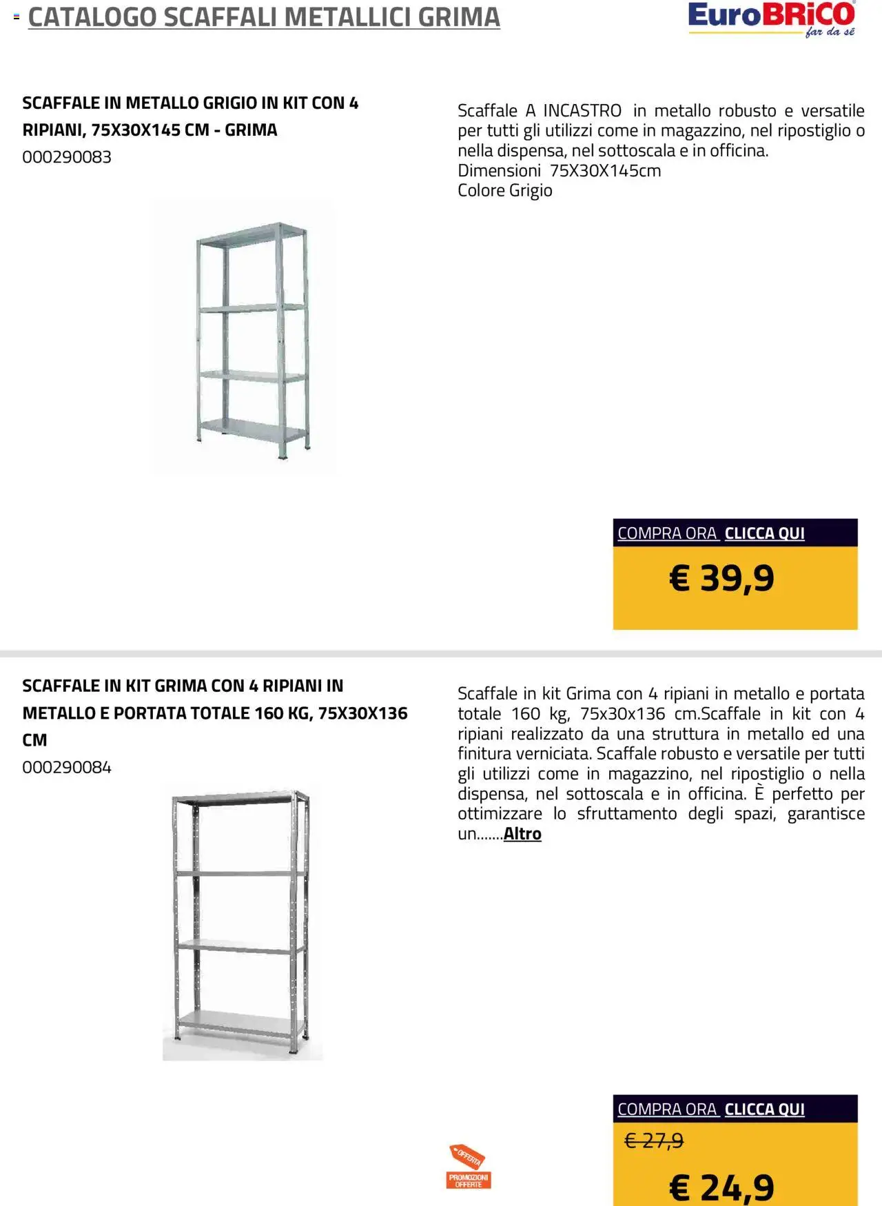 Eurobrico Scaffali metallici Grima catalogo - pagina 5 - valido dal 23/07/2025