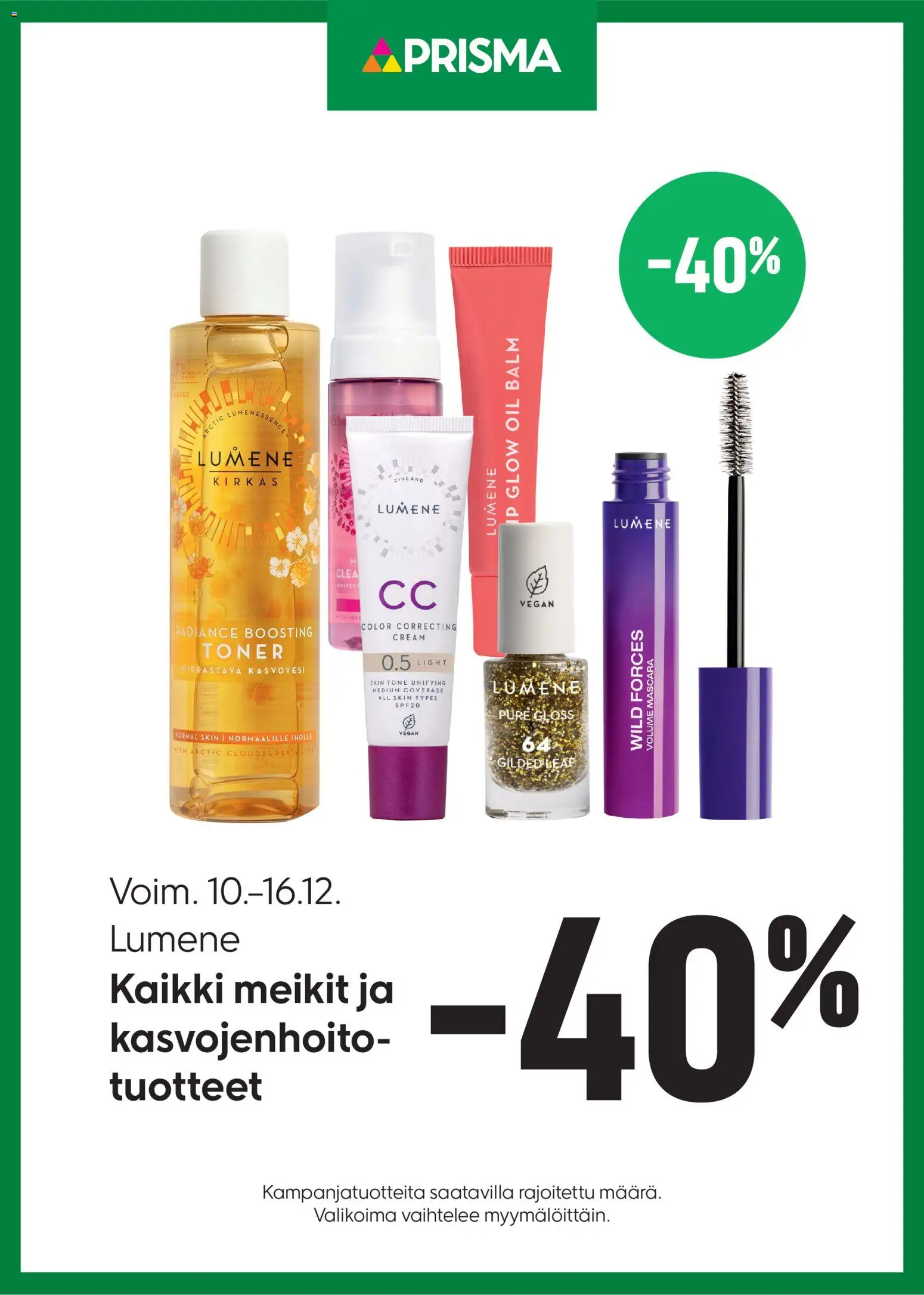 Prisma tarjoukset Lumene - sivu 1- voimassa alkaen 10/12/2025