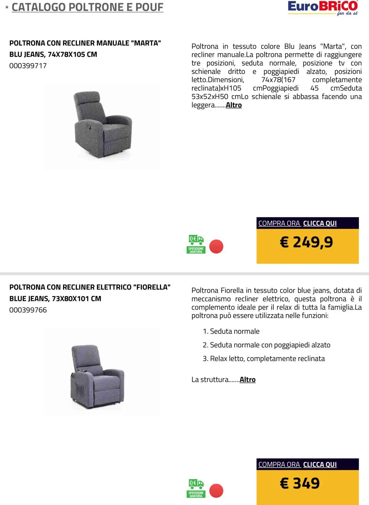 Eurobrico Poltrone e Pouf catalogo - pagina 15 - valido dal 23/07/2025