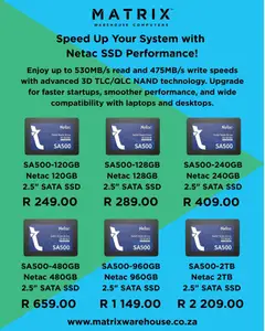 Preview Matrix Warehouse Netac SA500 SSD valid from 29/10/2025