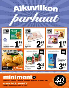 Esikatselu Minimani tarjoukset voimassa alkaen 02/03/2026