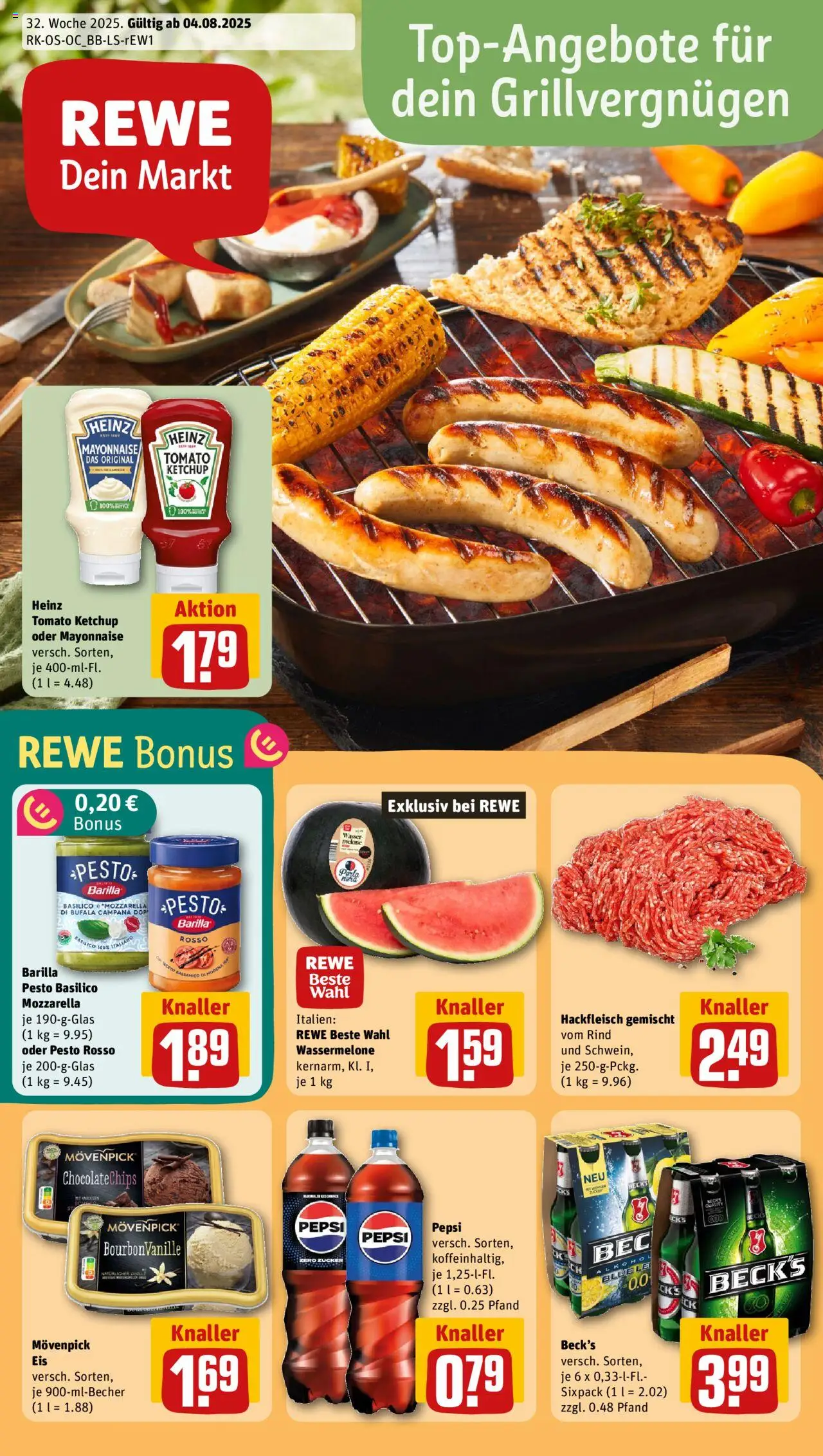 Rewe Prospekt 	 - Seite 1 - gültig ab 04.08.2025
