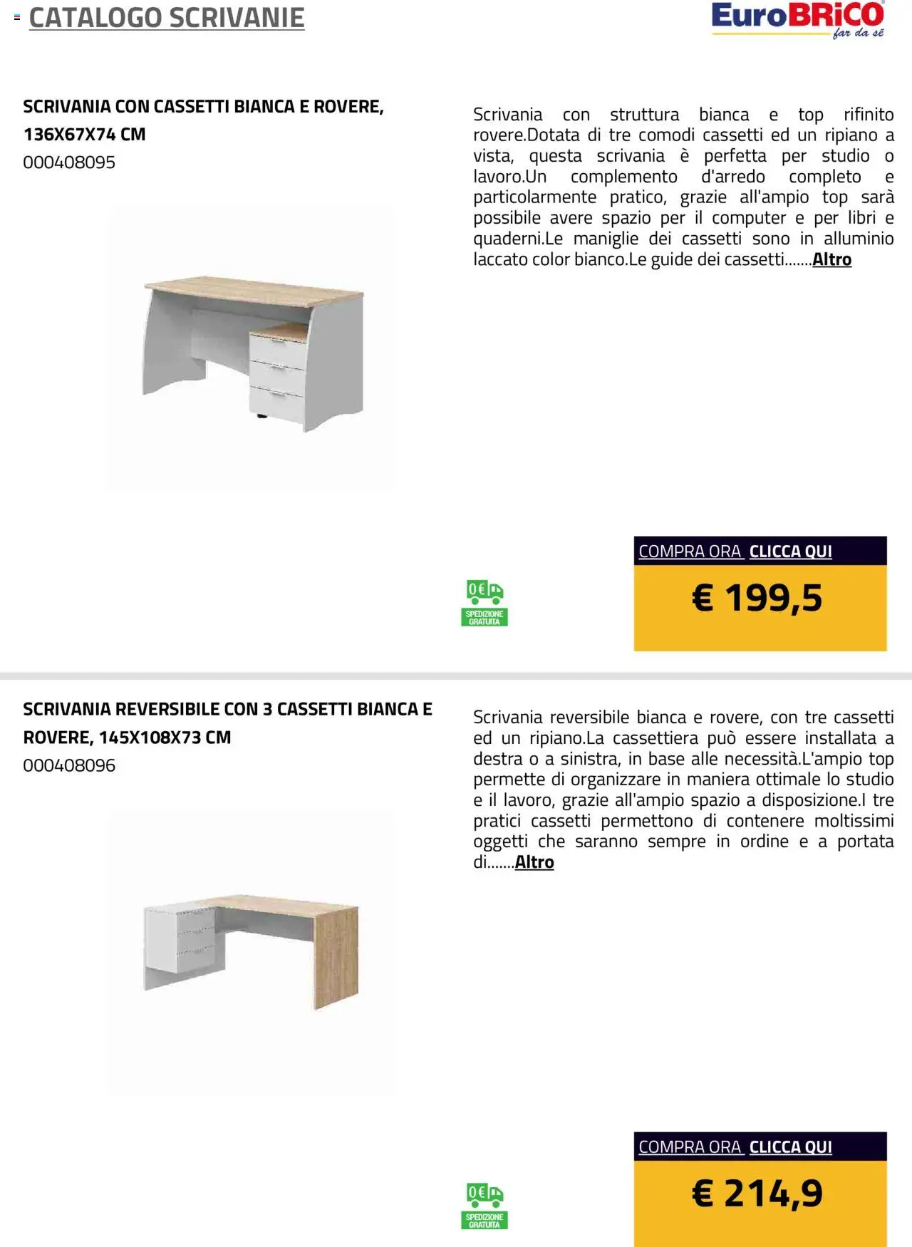 Eurobrico Scrivanie catalogo - pagina 16 - valido dal 23/07/2025