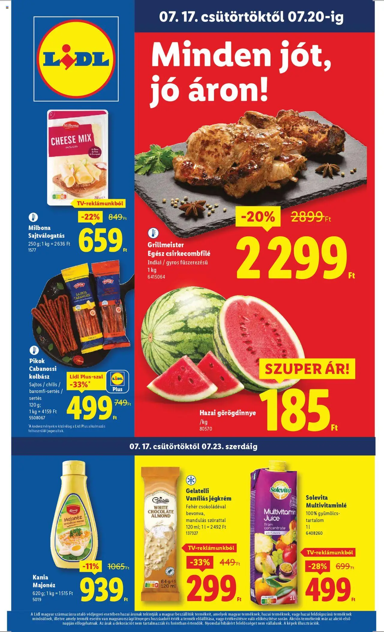 Lidl Akciós újság - 1oldal - érvényes 2025.07.17.-tól