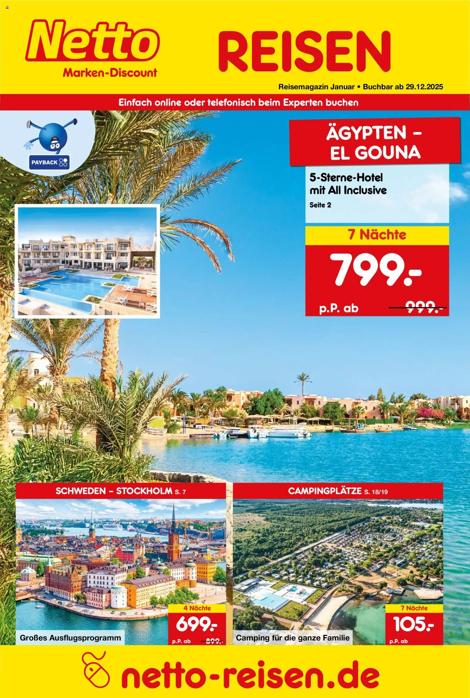 Netto Reisen Prospekt 	 - Seite 1 - gültig ab 29.12.2025