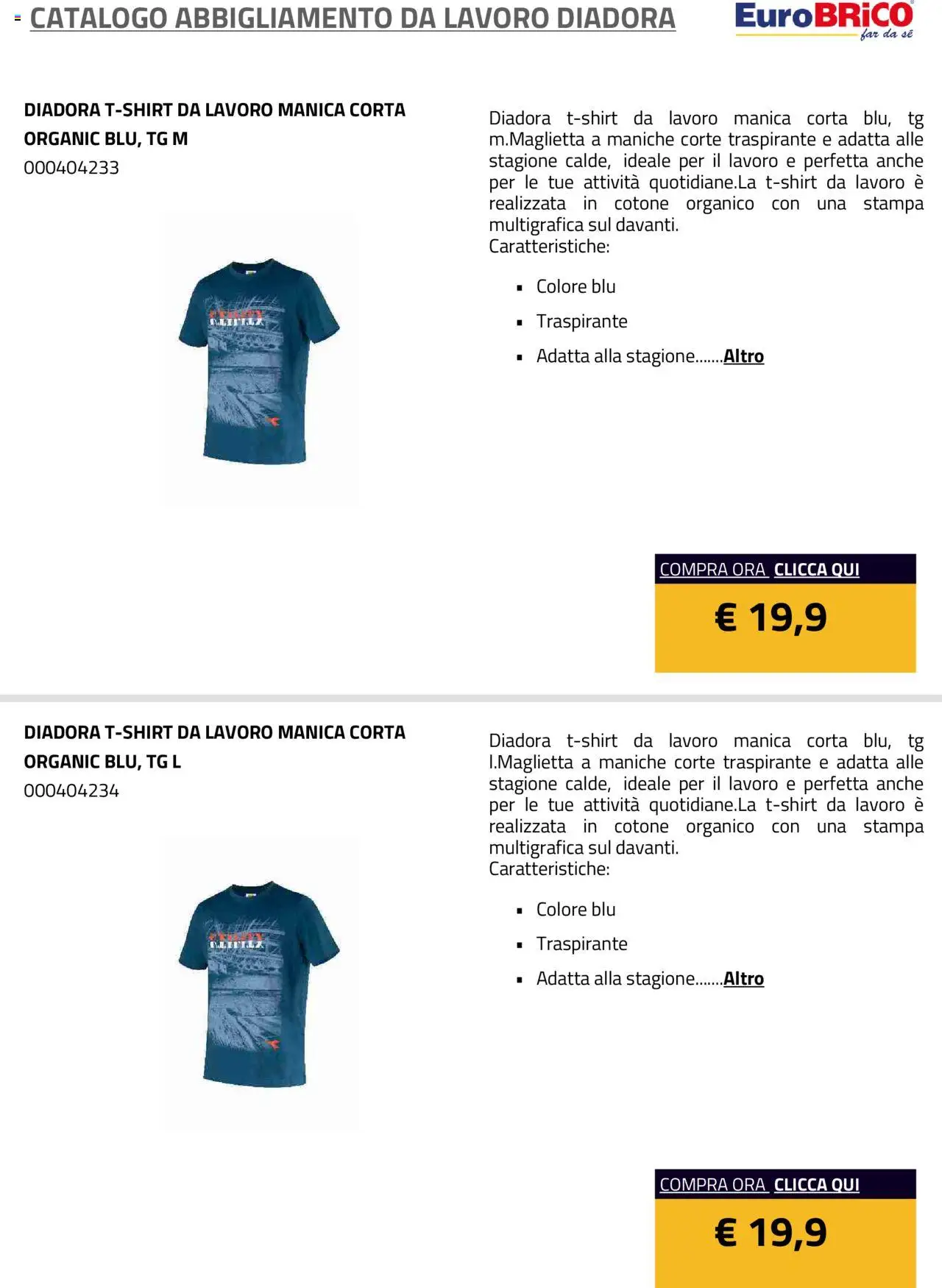 Eurobrico Abbigliamento da Lavoro Diadora catalogo - pagina 66 - valido dal 23/07/2025