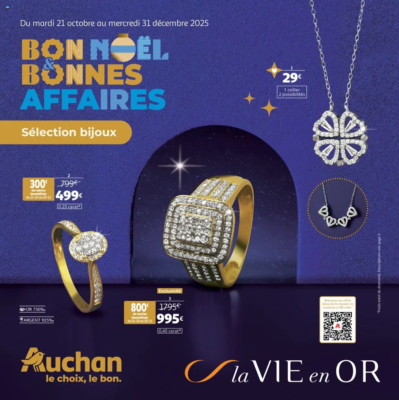 Auchan - Bon Noël et bonnes affaires - page 1 - valable à partir du 21/10/2025