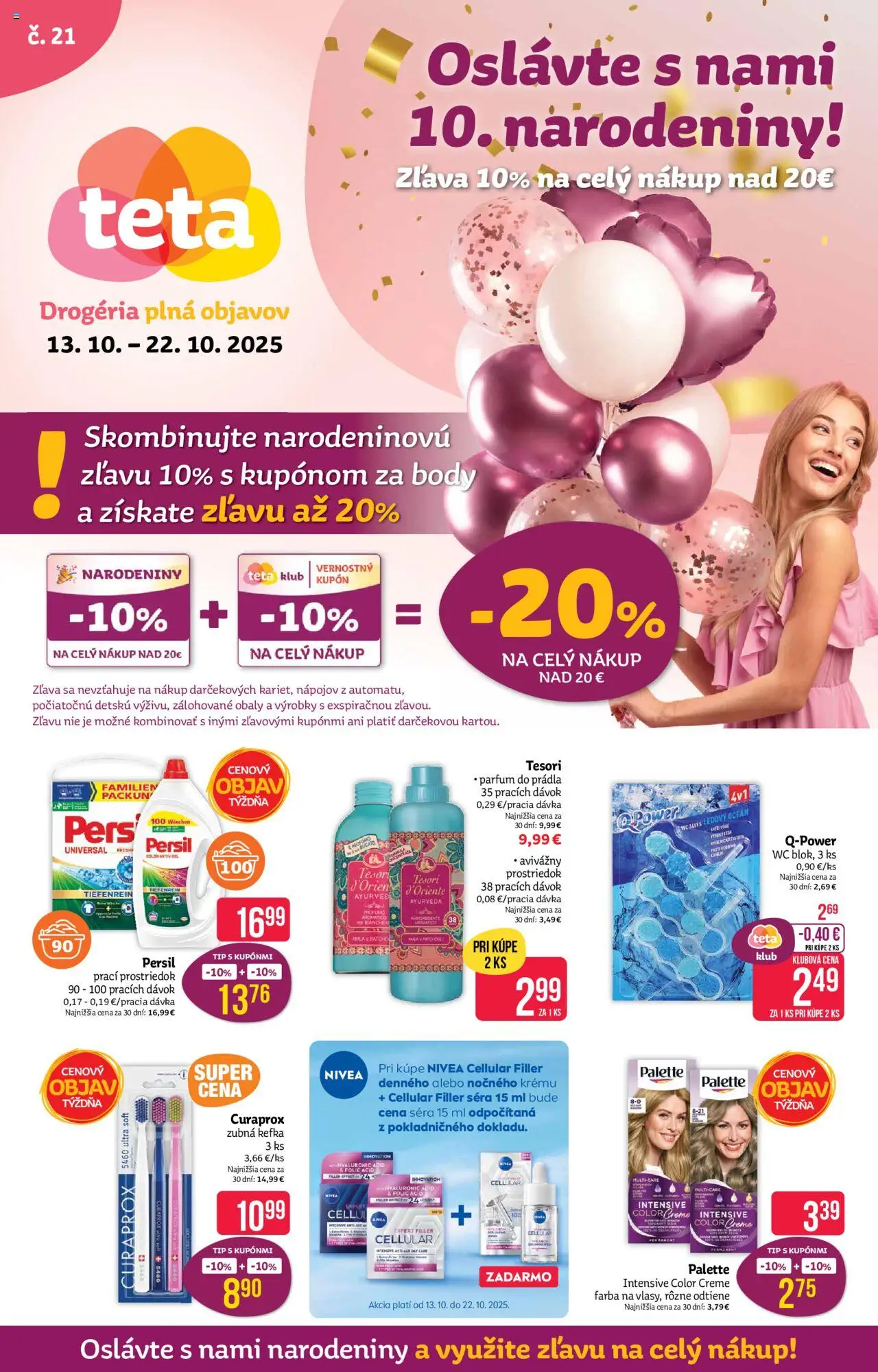 Teta drogerie leták - strana 1- platný od 13.10.2025
