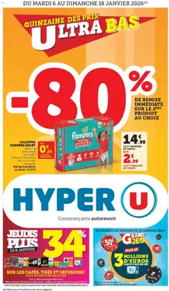Aperçu Hyper U - Les prix bas de la semaine valable à partir du 06/01/2026