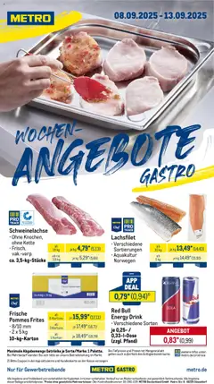 Vorschau Metro Wochen-Angebote Gastro gültig ab 08.09.2025