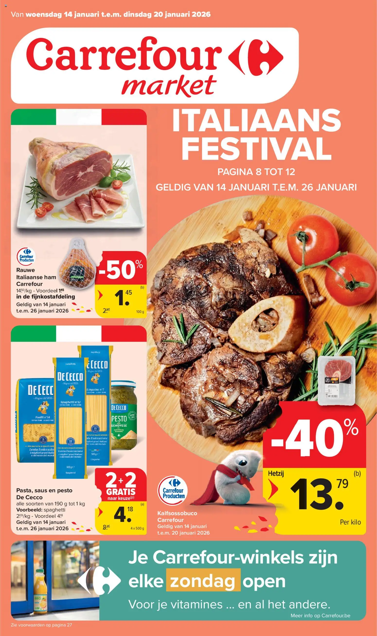 Carrefour market folder week 3 - pagina 1- geldig vanaf 14/01/2026