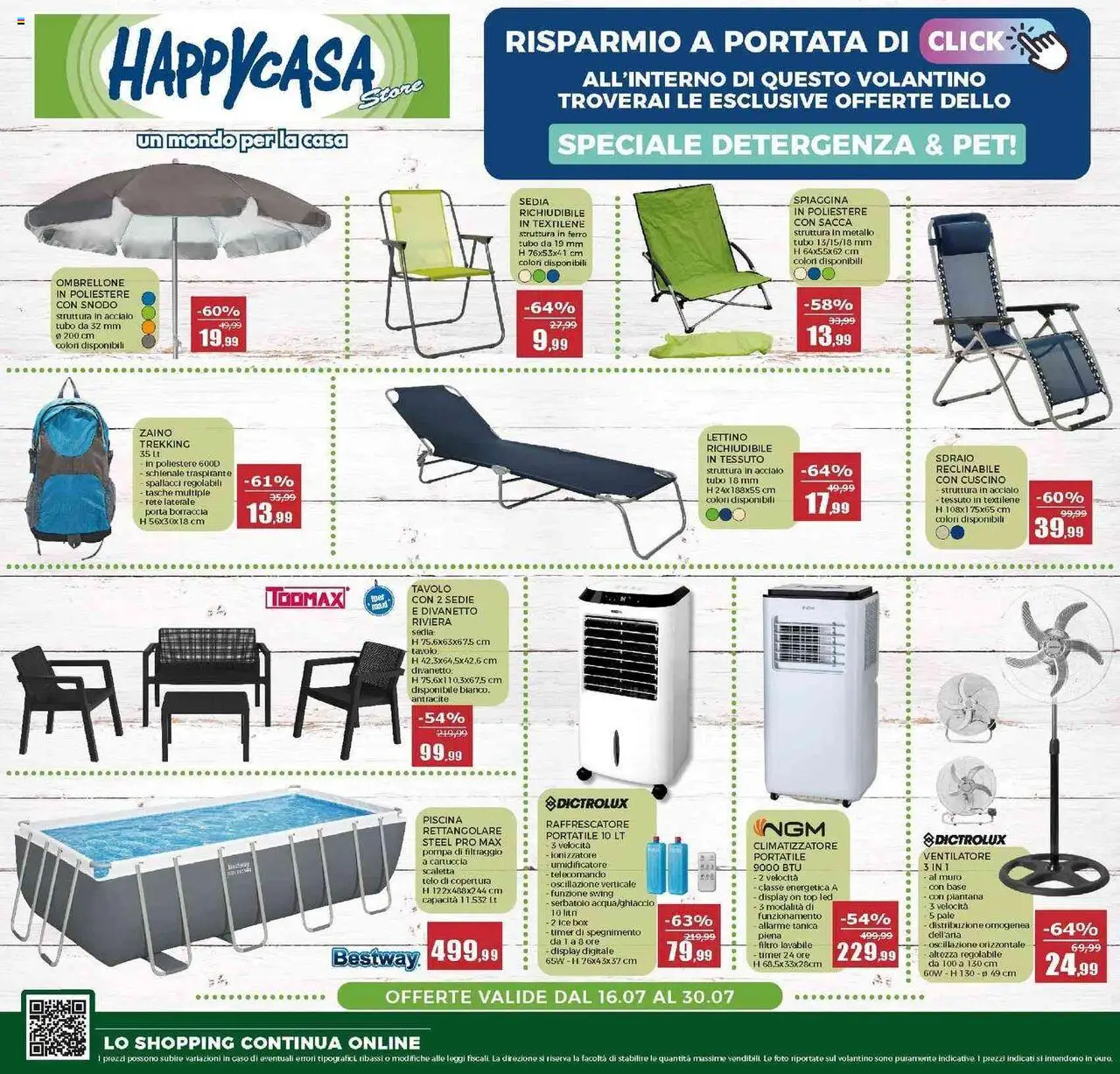 Volantino Happy Casa	 - pagina 1 - valido dal 16/07/2025
