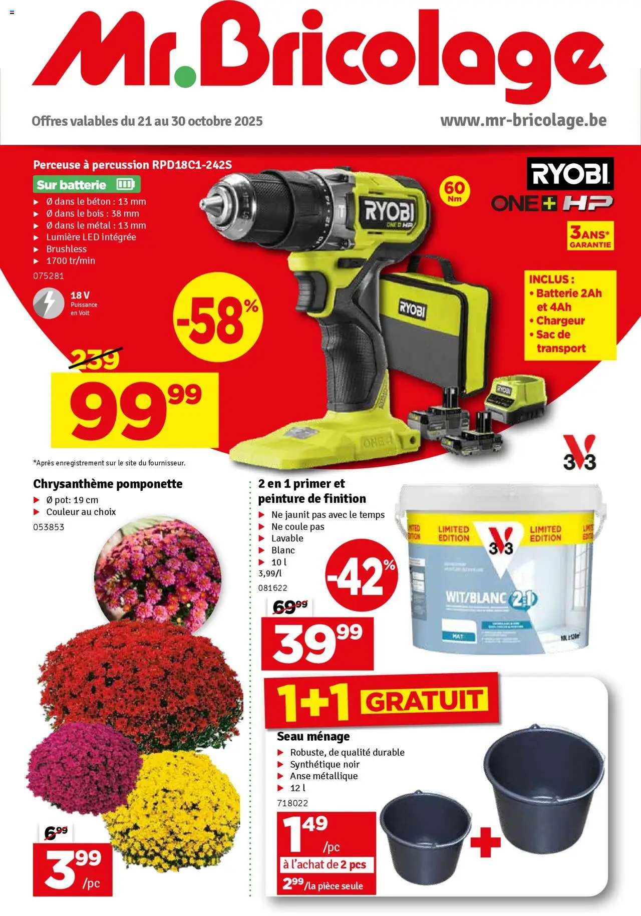 Mr Bricolage folder / publicité - pagina 1- geldig vanaf 21/10/2025