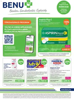 Előnézet BENU Gyógyszertárak akciós újság érvényes 2026.03.01.-tól