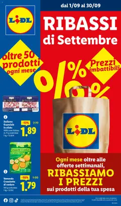Anteprima Lidl Ribassi del mese catalogo valida dal 28/08/2025