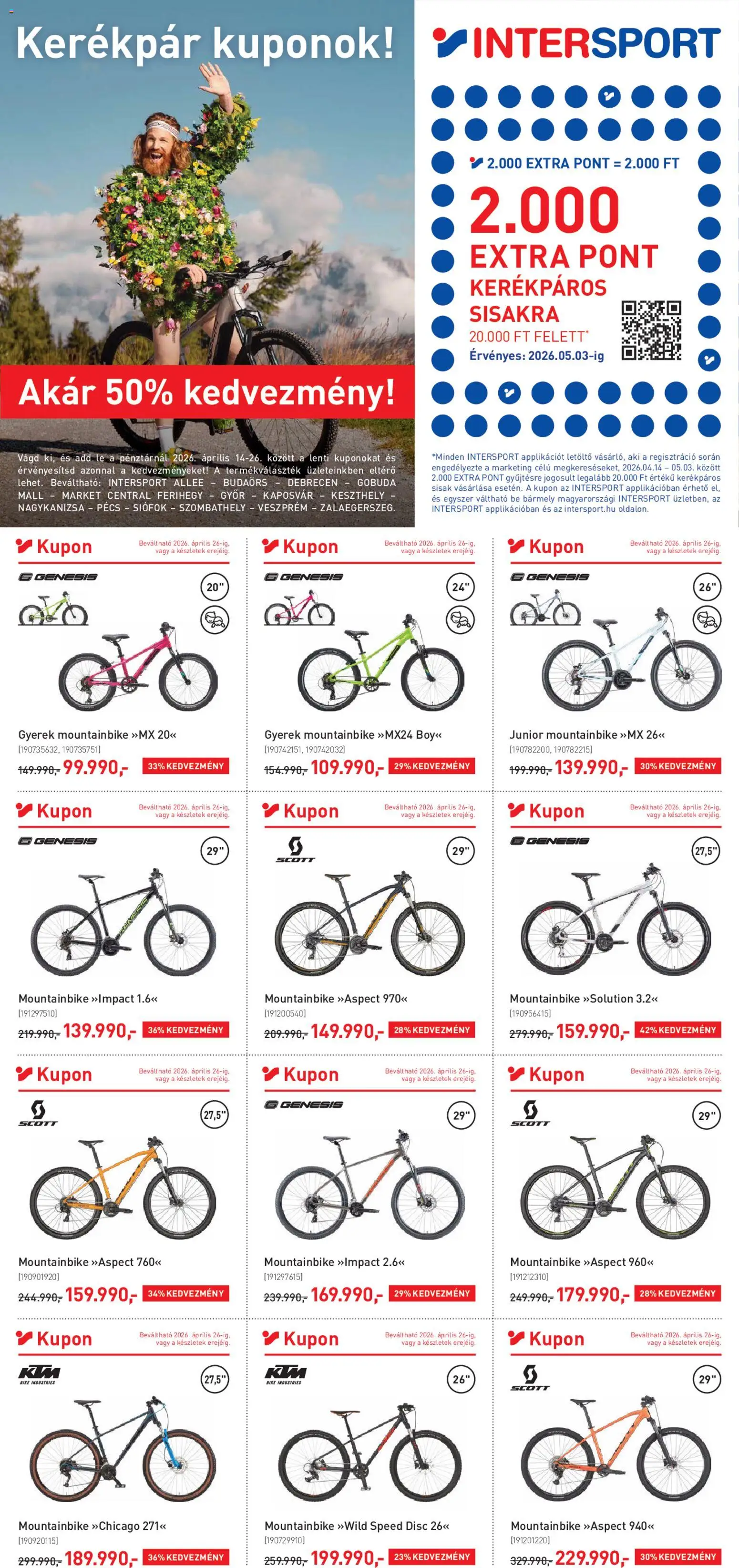 Intersport akciós újság - 1oldal - érvényes 2026.04.14.-tól