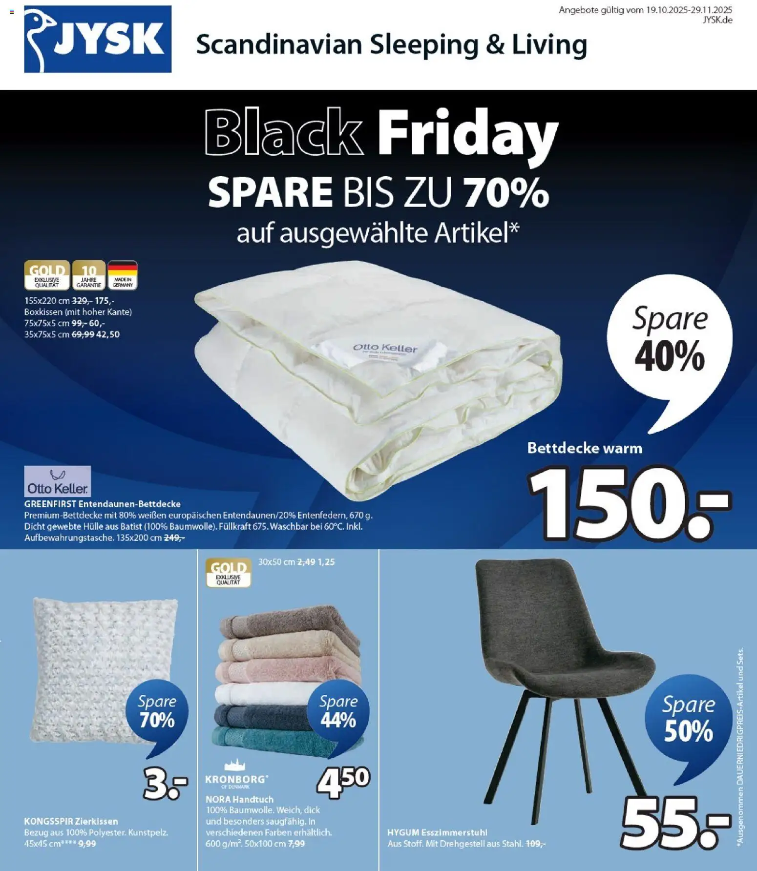 JYSK - Black Friday - Seite 1 - gültig ab 19.10.2025