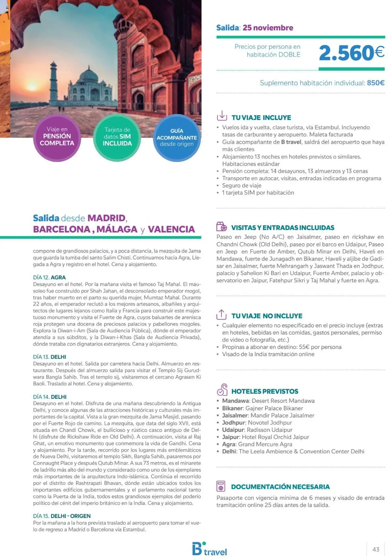 B the travel brand Viajeros Expertos Internacional  - Página de 43 - Válido desde 27/02/2025