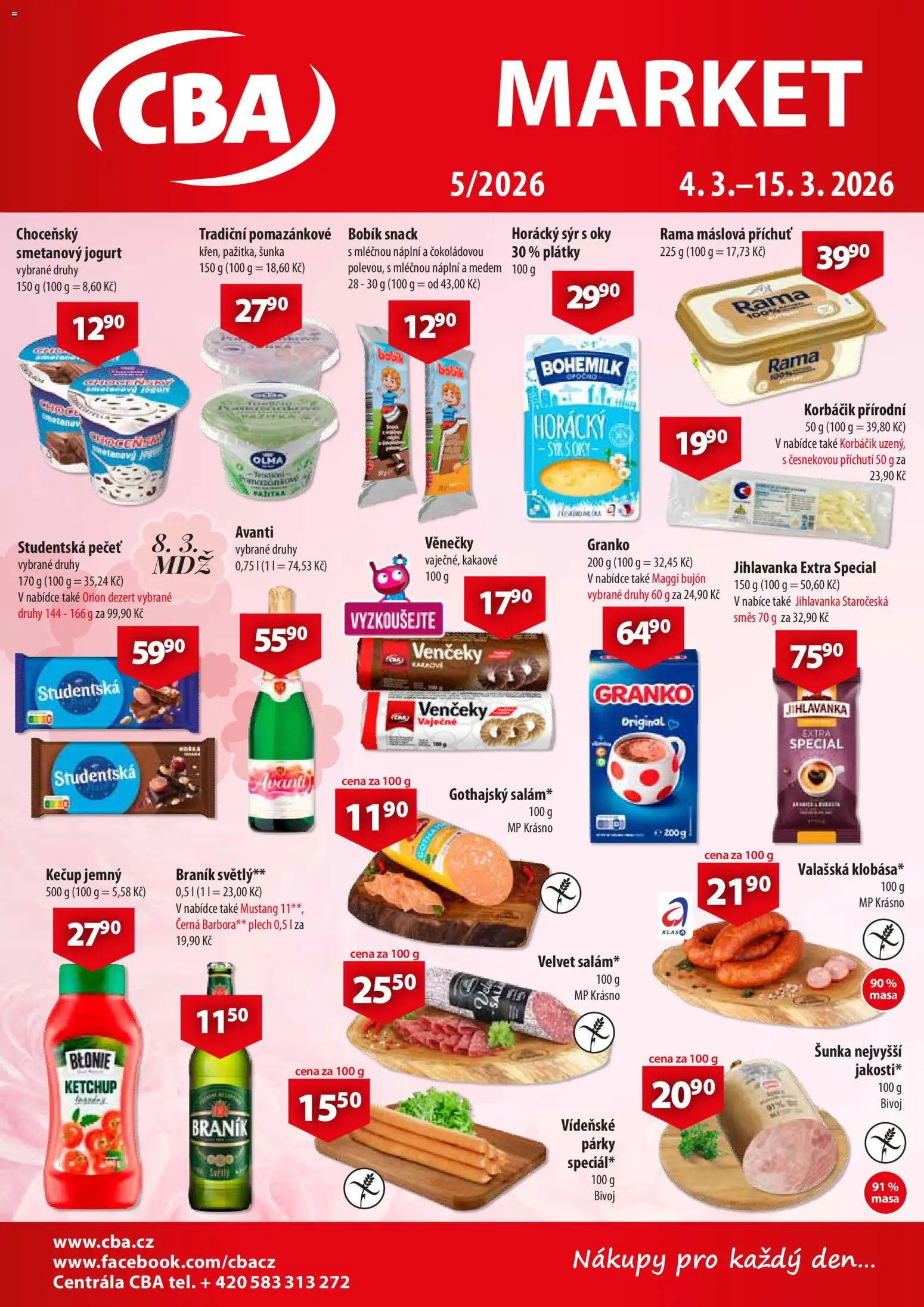 CBA leták - Market - strana 1- platný od 04.03.2026