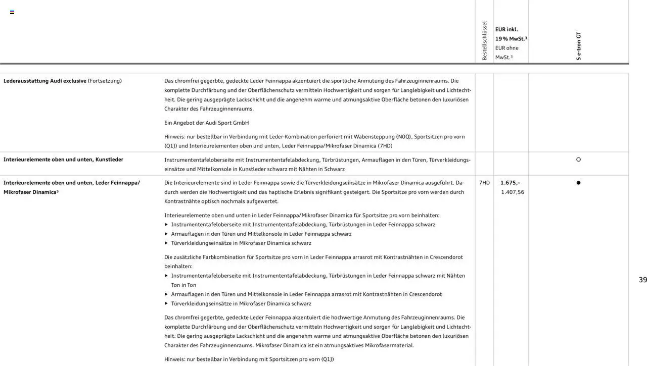 Audi S e-tron GT - Seite 39 - gültig ab 29.01.2025