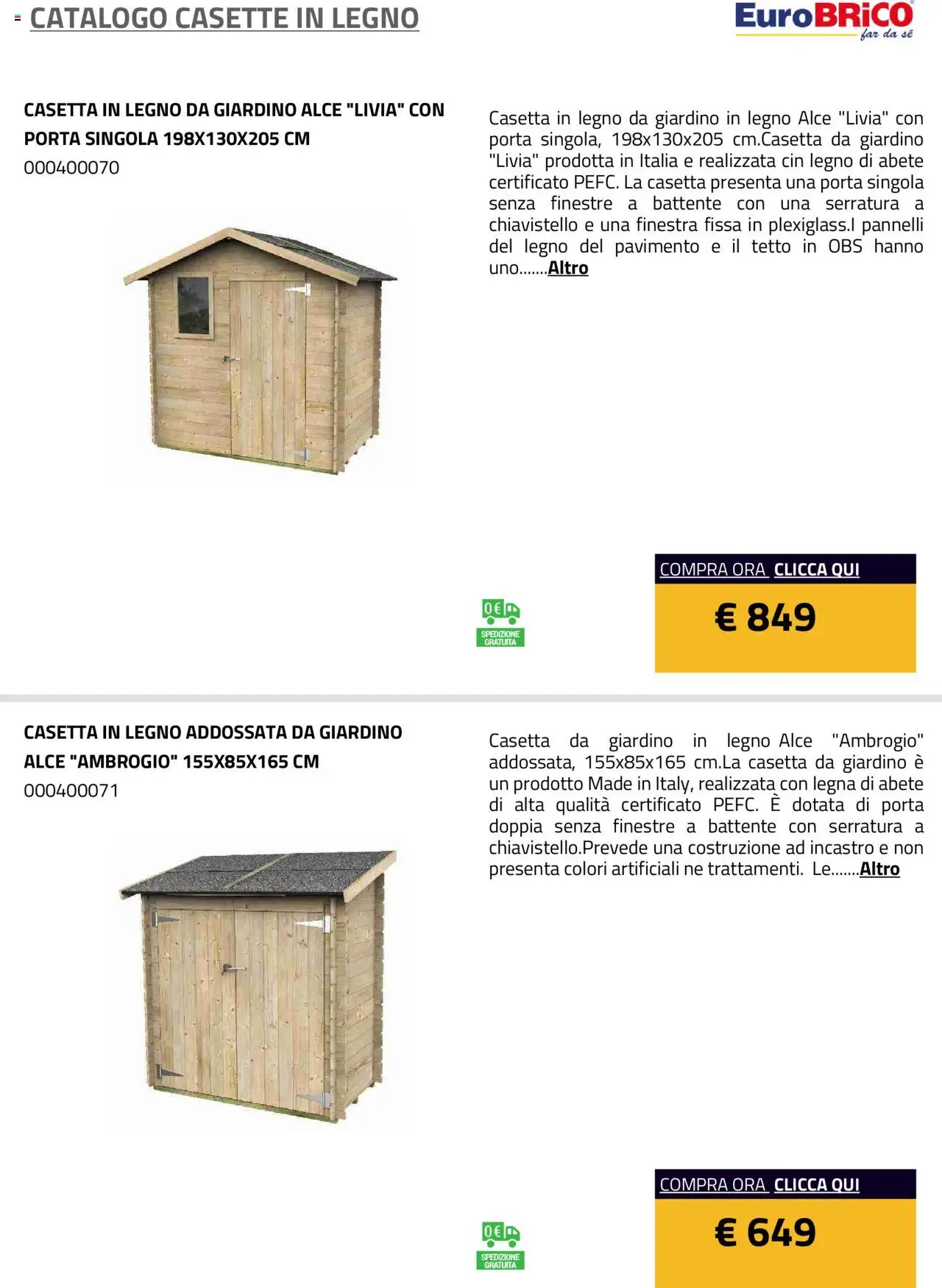 Eurobrico Casette in legno catalogo - pagina 14 - valido dal 23/07/2025