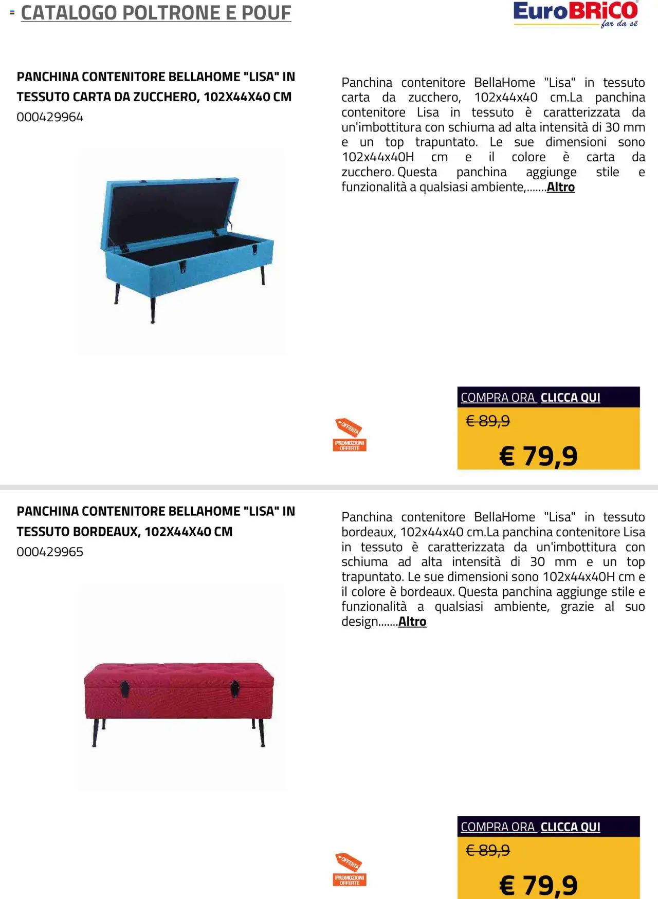 Eurobrico Poltrone e Pouf catalogo - pagina 45 - valido dal 23/07/2025