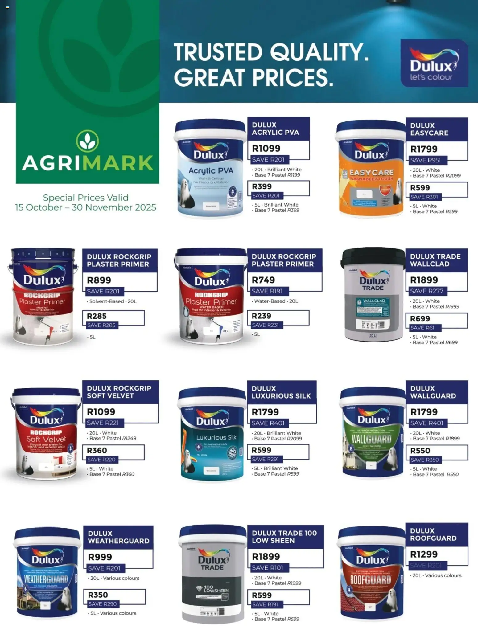 Agrimark Dulux Spot Promo - page 1- valid from 15/10/2025