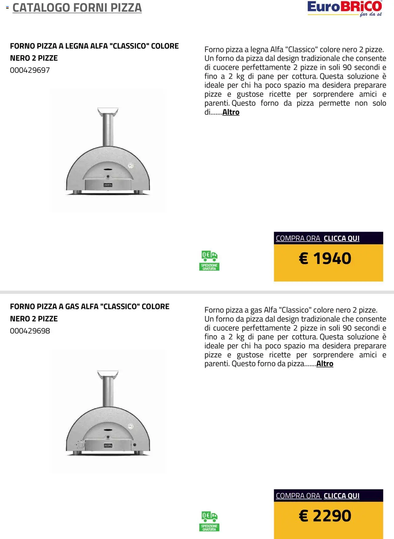 Eurobrico Forni Pizza catalogo - pagina 34 - valido dal 23/07/2025