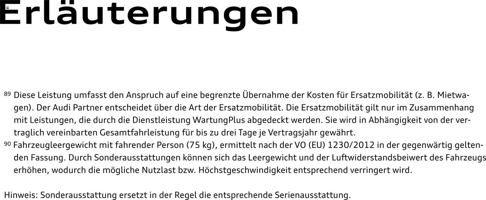 Audi  A6 e-tron - Seite 170 - gültig ab 01.10.2025